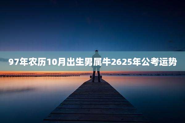 97年农历10月出生男属牛2625年公考运势