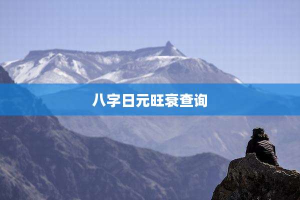 八字日元旺衰查询