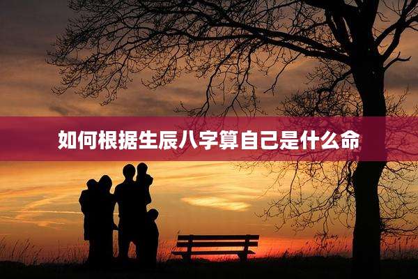 如何根据生辰八字算自己是什么命