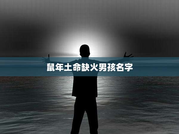 鼠年土命缺火男孩名字