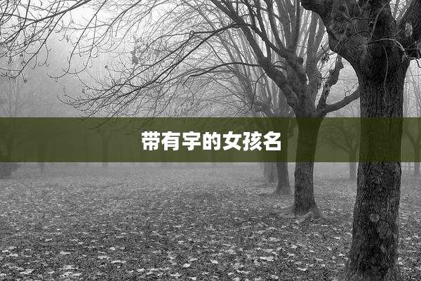 带有宇的女孩名