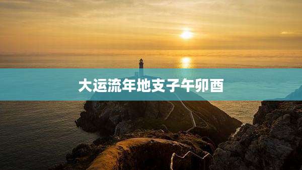 大运流年地支子午卯酉