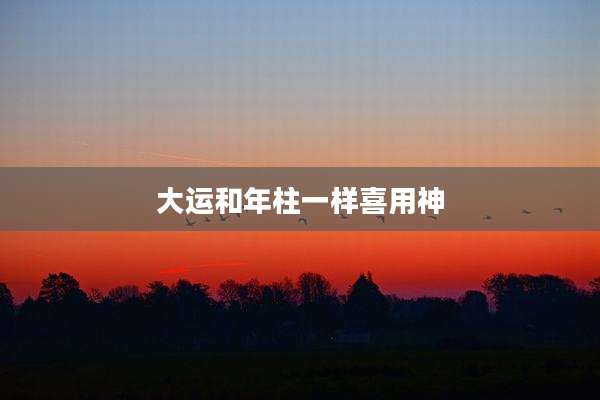 大运和年柱一样喜用神