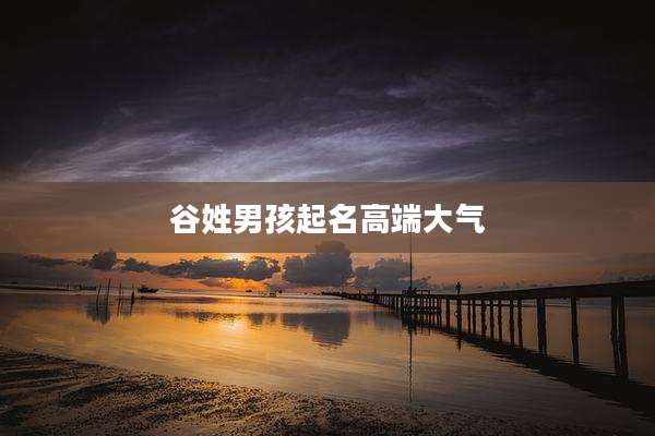 谷姓男孩起名高端大气