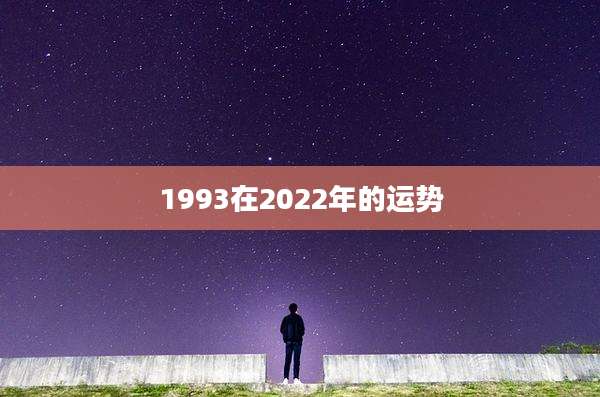 1993在2022年的运势
