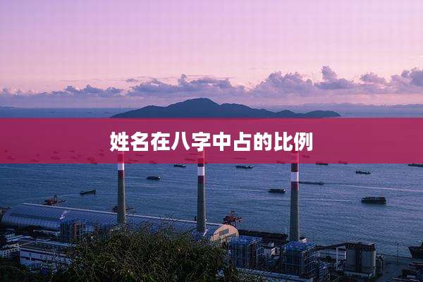 姓名在八字中占的比例