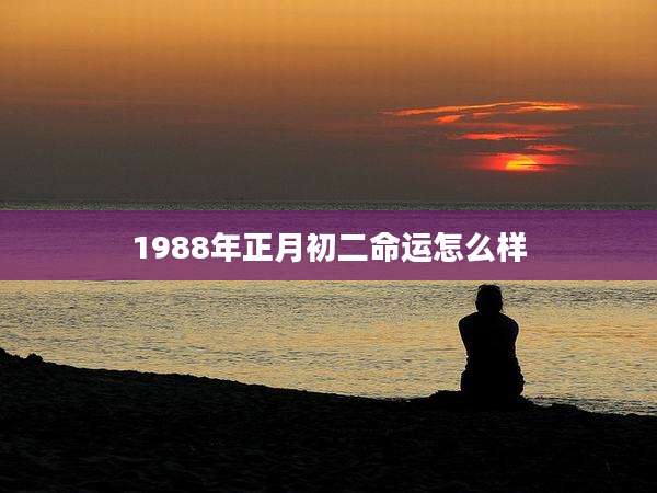 1988年正月初二命运怎么样
