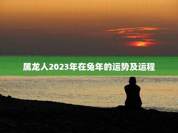 属龙人2023年在兔年的运势及运程