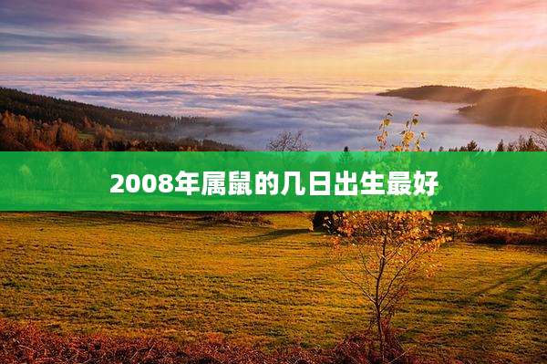 2008年属鼠的几日出生最好
