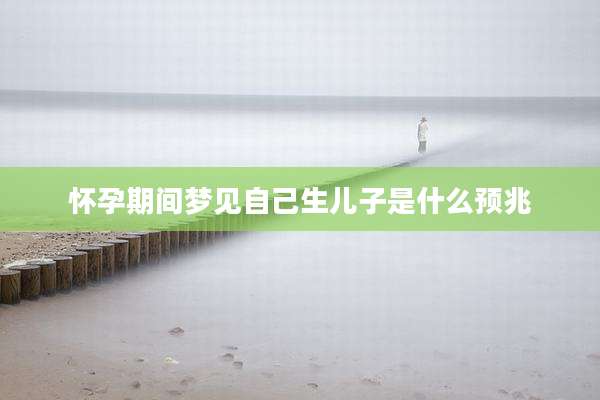 怀孕期间梦见自己生儿子是什么预兆