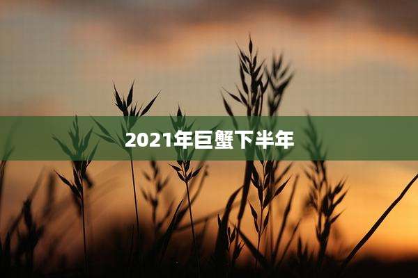 2021年巨蟹下半年