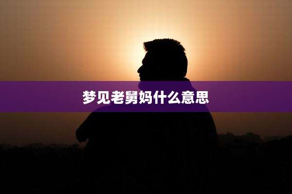 梦见老舅妈什么意思