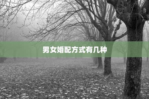 男女婚配方式有几种
