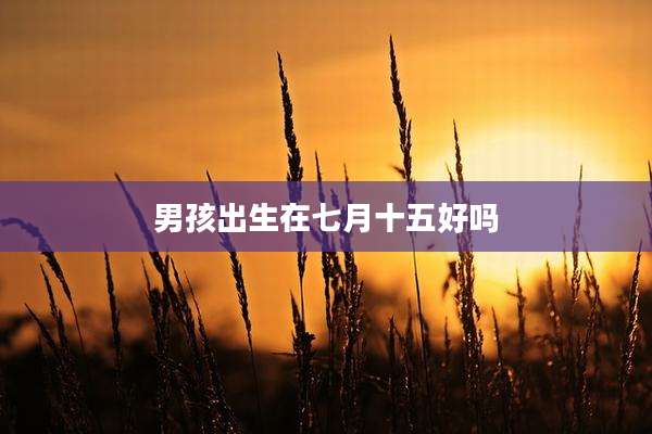 男孩出生在七月十五好吗
