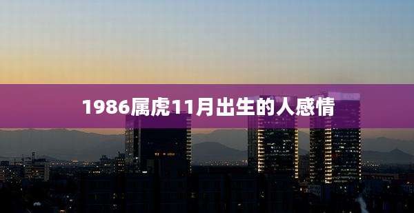 1986属虎11月出生的人感情