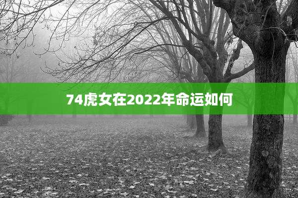 74虎女在2022年命运如何