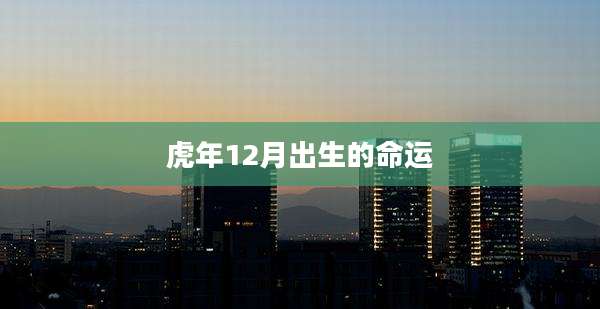 虎年12月出生的命运