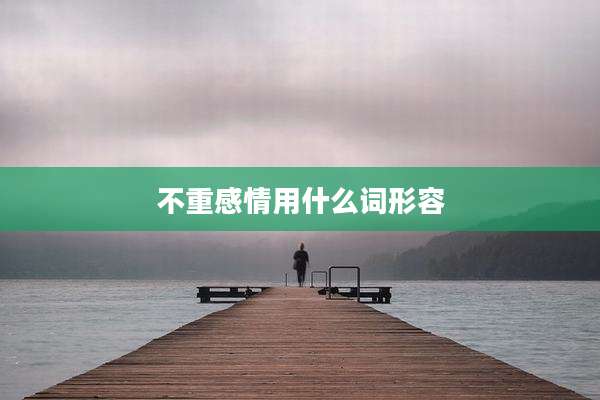 不重感情用什么词形容