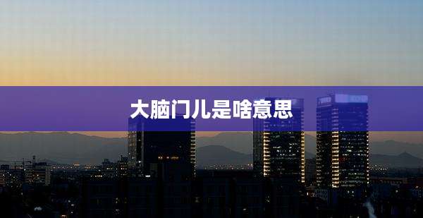 大脑门儿是啥意思