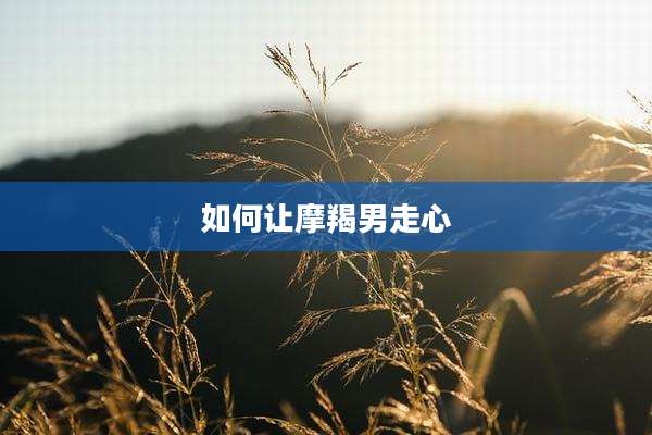 如何让摩羯男走心