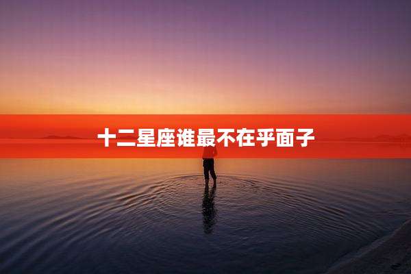 十二星座谁最不在乎面子
