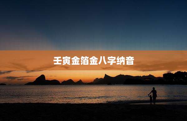 壬寅金箔金八字纳音