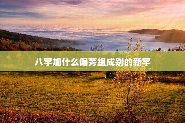 八字加什么偏旁组成别的新字