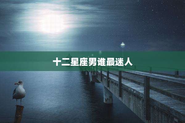 十二星座男谁最迷人