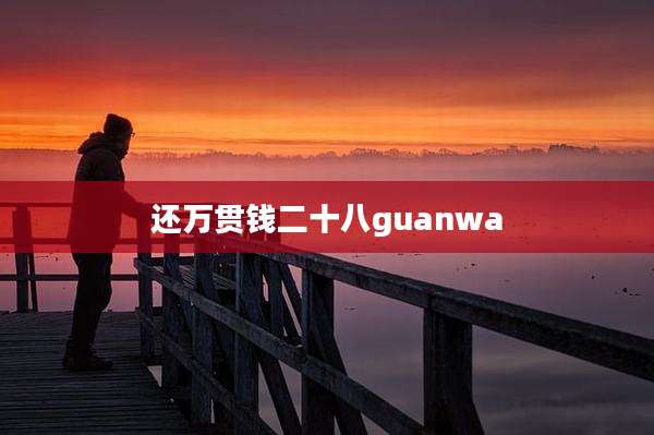 还万贯钱二十八guanwa