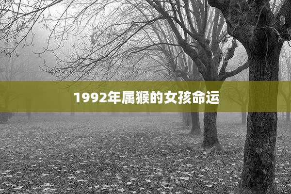 1992年属猴的女孩命运