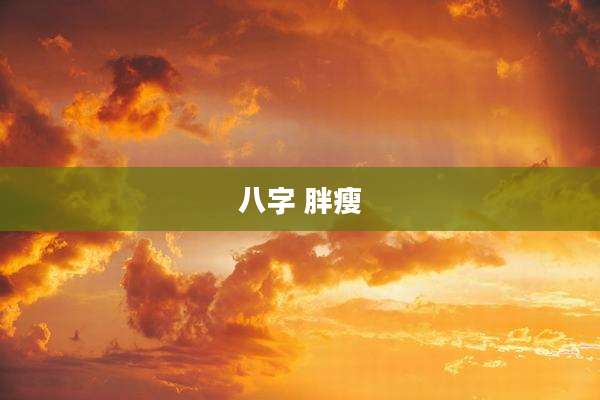 八字 胖瘦