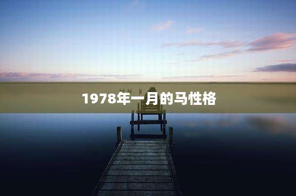 1978年一月的马性格