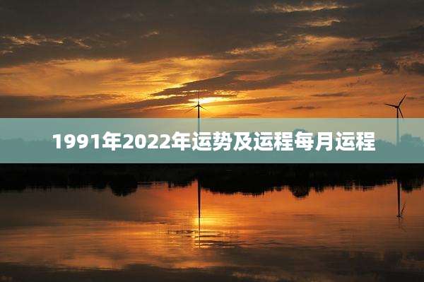 1991年2022年运势及运程每月运程