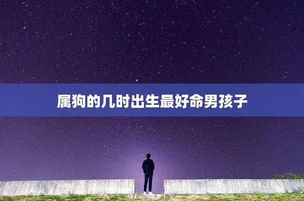 属狗的几时出生最好命男孩子