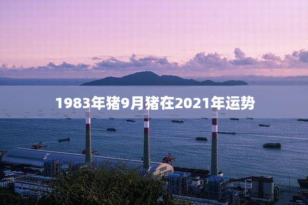 1983年猪9月猪在2021年运势