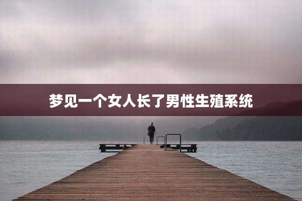 梦见一个女人长了男性生殖系统