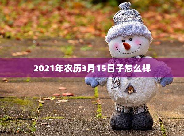 2021年农历3月15日子怎么样
