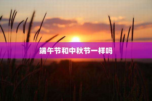 端午节和中秋节一样吗