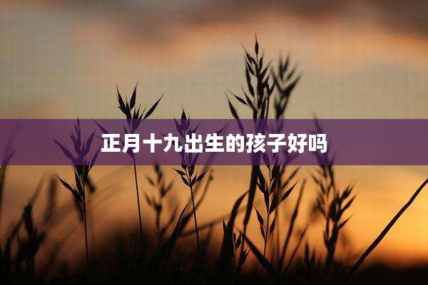 正月十九出生的孩子好吗