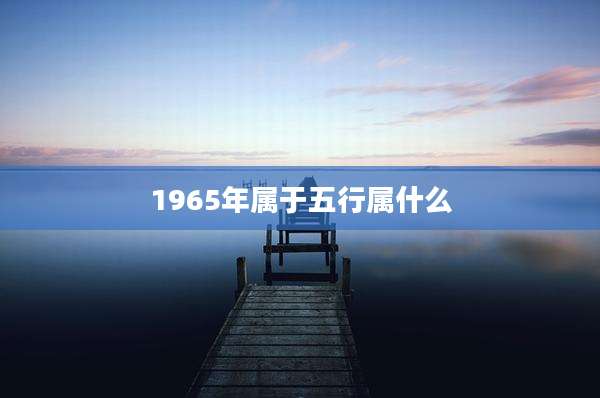 1965年属于五行属什么