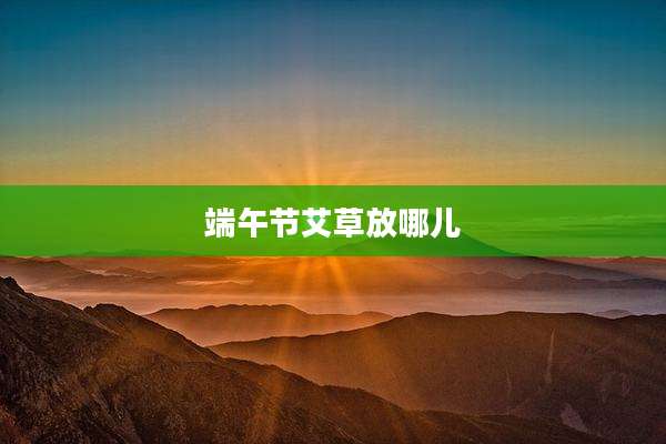 端午节艾草放哪儿