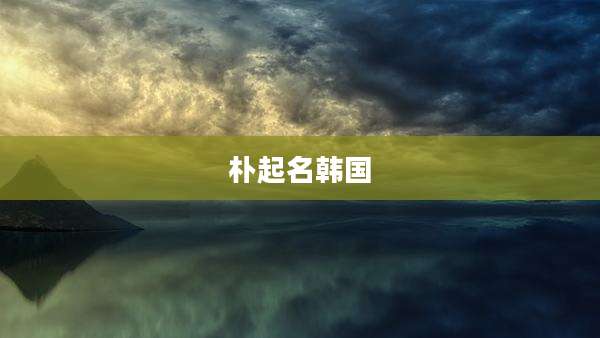 朴起名韩国