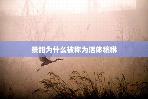 景甜为什么被称为活体貔貅