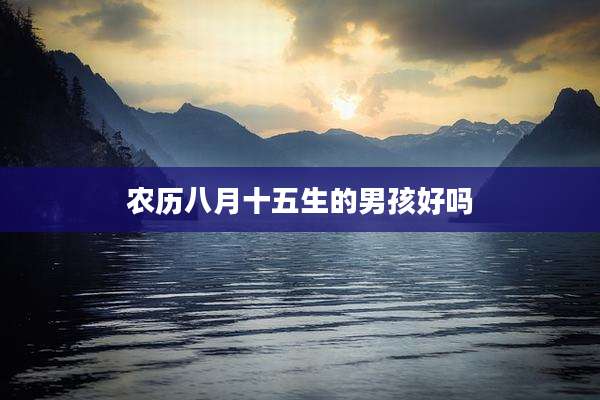 农历八月十五生的男孩好吗