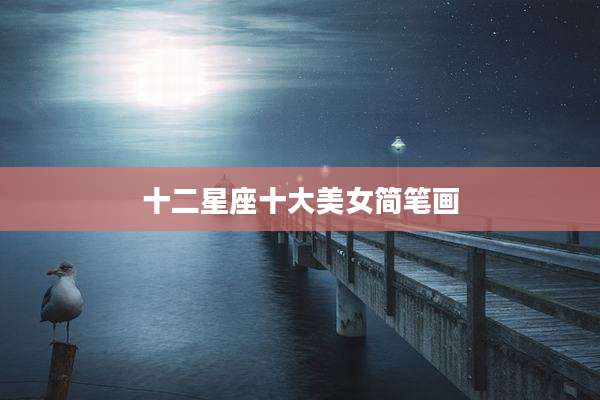 十二星座十大美女简笔画