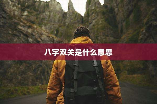 八字双关是什么意思