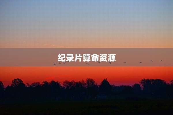 纪录片算命资源