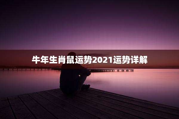 牛年生肖鼠运势2021运势详解