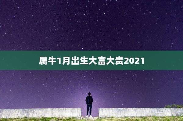 属牛1月出生大富大贵2021