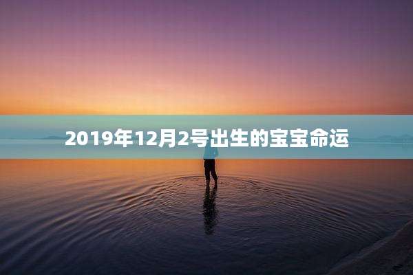 2019年12月2号出生的宝宝命运